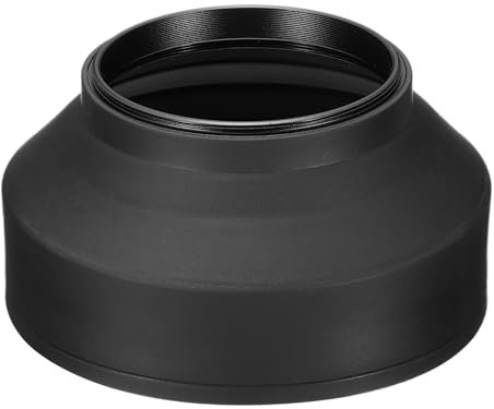 PATIKIL Parasol de Objetivo de Cámara de 62 mm, Protector de Objetivo de Goma Plegable Que Bloquea el Exceso de Luz Solar para Reducir el Destello y el Deslumbramiento del Objetivo, Negro