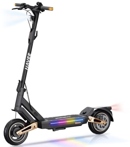 NAVEE ST3 Pro D E-Scooter TÜV-geprüft: Klappbarer Elektroroller 75km | Vierfachaufhängung-Federungssystem | 3-Fach Bremssystem, App-Steuerung & LED | mit Kabelschloss, IPX5 (StVZO)