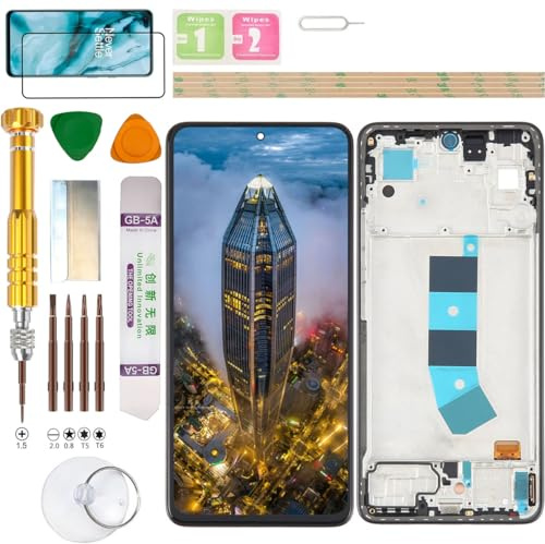 Gadget Troops Kit de repuesto de pantalla LCD (sin huellas dactilares) para Xiaomi Redmi Note 13 (versión 4G) 23124RA7EO (negro)