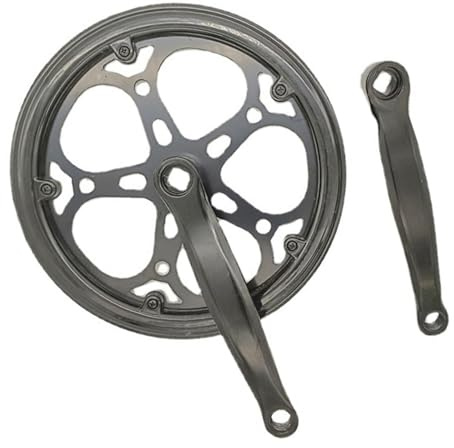 BUBEFSKD Pédalier De Vélo 52T Plateau Bras Manivelle Ensemble Double Chaîne Roue Remplacement Garde-chaîne pour Vélos Ville Pédalier Double Chainguard