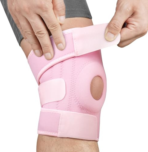 ACWOO Knäskydd Menisco och Ligament, justerbart knästöd för sport, Rotullian-knäskydd med sidostabilisatorer och gummikuddar, knästöd kompression för artrit menisk riva