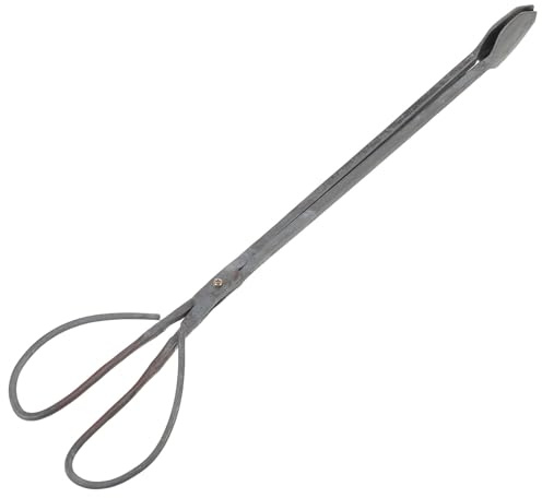 SHERCHPRY Pinzas para Chimenea de Hierro Negro Construcción Resistente y Protección de Seguridad, Ideales para Leña y Troncos en Estufas de Leña y Barbacoas