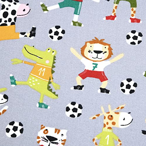 MAGAM-Stoffe Zizou Kinderstoff Oeko-Tex Meterware 50cm (100% Baumwolle grau)