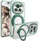 Ysnzaq Clear Hülle für Honor Magic6 Pro, [Militärischer Schutz] Stoßfest Slim Nicht Vergilbend Transparent mit Ständer Bumper Handyhülle für Honor Magic 6 Pro.LD Green