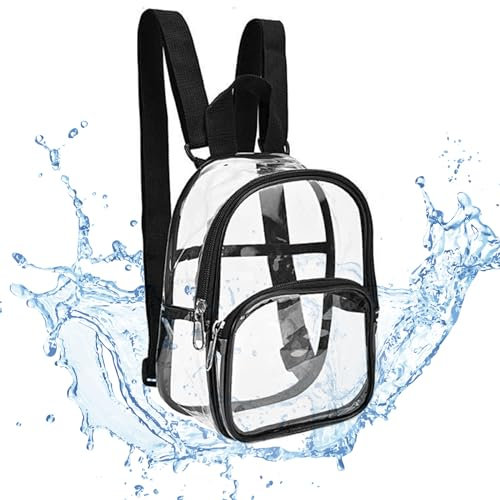 TYXHXTF Sac à Dos Transparent, Sac à Main Unisexe Imperméable Sac à Dos D'école, pour le Travail, les Voyages, les Concerts et les Événements Sportifs