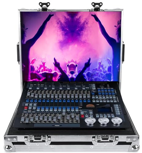 DMX Light Controller, DMX 512 Stage Lights Console，Support R20 Light Library 60 Scenes 96 fixtures Stage Lighting Console，DJ Equipment Controller for Party Music Show Club（aviation containers）