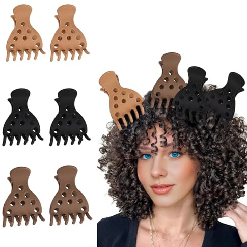 BelleVive 6 pezzi clip volumizzanti per capelli, clip per volume ricci e clip a granchio, sollevatori di radici per ricci elastici, clip sollevanti senza pieghe, colore 2