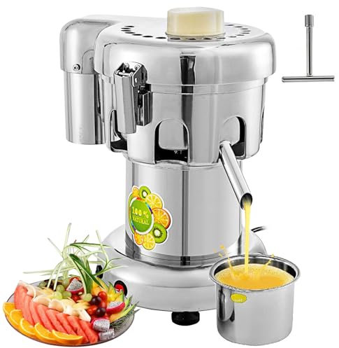 Exprimidor de cítricos comercial, prensa manual de alta velocidad de 4300 r/min, extractor centrífugo eléctrico de 370 W para tiendas de jugos, restaurantes, hoteles