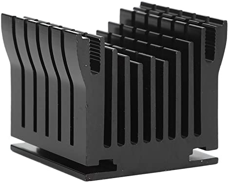 ViaGasaFamido Aluminiumkylningskylare, Effektiv Värmeledningsradiator för Processorer och Moderkort, Enkel Installation med Metallkrok och Fjäderklämmor (Svart)