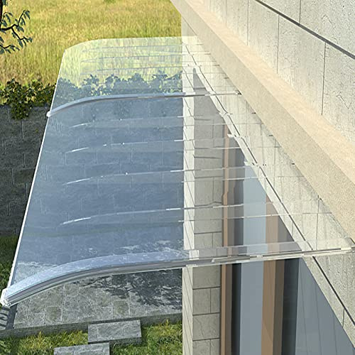 Genomskinlig dörrbaldakin – väderskydd för ytterdörrar, uteplatser, verandor och lador – skydd (50 x 80 cm) – utomhusskydd och regnskydd