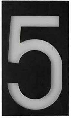 Tubayia Lampe solaire étanche pour numéro de maison Numéro 5