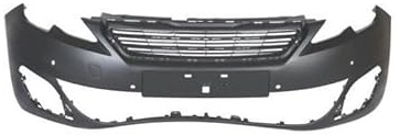 Pare-choc avant à peindre avec 4 trous radars ALLURE/FELINE compatible avec Peugeot 308 2 phase 1 2013-2017