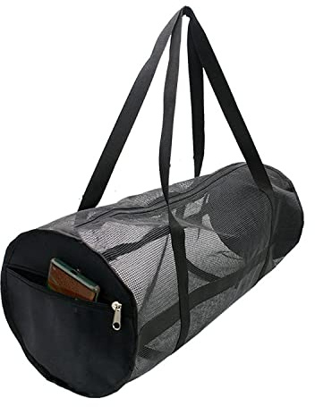 XINCHIA Extra Large Mesh Sports Duffle Bag for Diving Swimming Tubular Football Basketball Volleyball Beach Net Storage Carry Heavy Duty Net Ball Holdall Fitness Bag with Straps Workout Gym Training