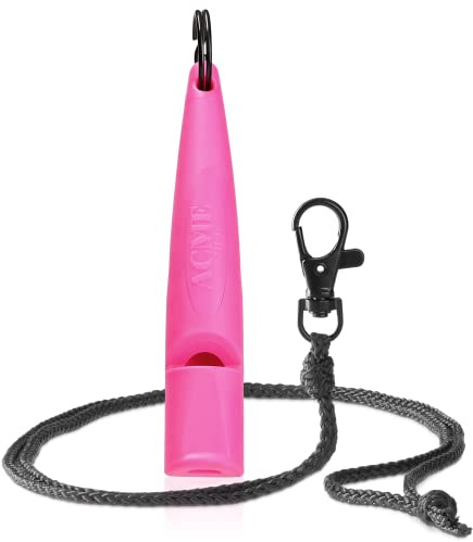 Acme Sifflet pour Chien n° 211,5 (Mise à Jour 2023) avec Bande de sifflet en Noir Mat | Alpha | Idéal pour Le Rappel | Grande portée | Fréquence standardisée (DG Pink)