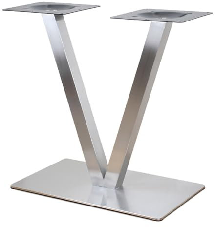 KEESUNG Tischgestell V-Form, Edelstahl Tischkufen Tischuntergestell Silber Edelstahl Doppeltischfuß Untergestell Tischfuß Tischbein Legs für Restaurant Café etc, 70CM