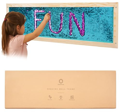 ODOXIA Autismus und Anti Stress Sensorik Spielzeug für Kinder mit Autismus und ADHS – das Sequin Fabric Sensory Board mit umklappbaren Pailletten für Autisten | Sensory Wall Matte aus Pailettenstoff