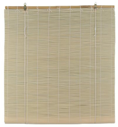 DEFACTO Bambusrollo Sonnenschutz Sichtschutz Seitenzugrollo Lichtfilter Bambus Jalousie Lüftung Rollo für Fenster Tür Terrasse Balkon Garten (120 x 160 cm, Light/Natur)