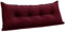 Rucener Grand coussin lombaire - En velours - Grand coussin de lecture - Idéal comme coussin mural, de dossier, de lit, de lecture - Bordeaux - 140 cm