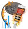 WEILAOK 2.5M Joint Cheminée 8mm, Joint Poele a Bois, Colle Refractaire, Joint Insert Cheminée, Colle Haute Temperature, Convient aux Fours, Cheminées, Portes de Cheminée, etc
