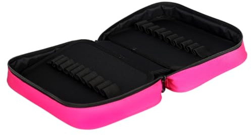 Gadpiparty Marker Pen Bag and Pencil Case, 40-color Drawing Pens Storage Pouch with Handle, Rose Red Portable Drawing Pen Organizer for School and Art Supplies