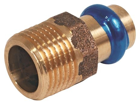 SOMATHERM FOR YOU - Raccord à Sertir Droit Fixe Ø16 - Mâle 3/4 - Témoin de Sertissage - Joint d'Étanchéité EPDM - Profil de Sertissage V - Pression Maxi 16 Bars - Température Maximum 120°C