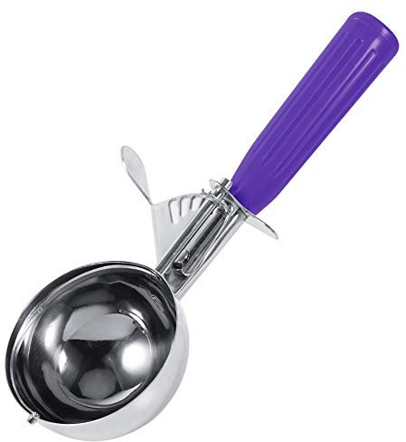 Paletta for gelato - Pratico cucchiaio da paletta for gelato in acciaio inossidabile con manico in plastica (Colore : Purple-4.2cm)