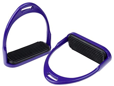 Inzopo Stirrup Horse Riding Equestrian Lightweight Aluminum Stirrups Variety Colors Purple