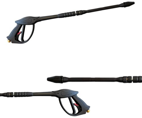 Pistola y lanza de alta presión M&M Smartek Profi/Hobby M22 IG/AG de 2 piezas, adecuada para las limpiadoras de alta presión Kärcher Kränzle Kranzle HD y HDS (pistolas & lanza Turbo)