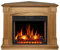 ArtiFlame Chimenea de esquina eléctrica con calefacción BOSTON AF28S ROBLE LED con sonido, 12 modos de calefacción, temporizador, efecto de llama real, 3 niveles de brillo, control remoto, marrón