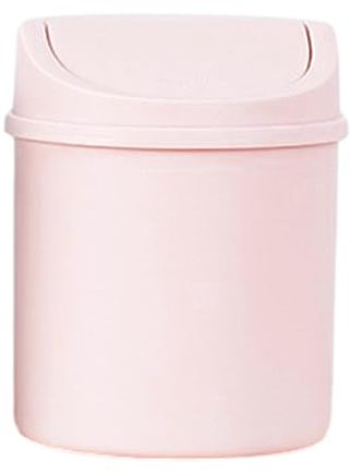 TAOLE Tischmülleimer Mit Deckel, Kompaktes Design Tischmülleimer Mit Schwingdeckel, Winziger Abfallbehälter, Papierkorb Für Den Schreibtisch, Tischabfalleimer Für Den Waschtisch