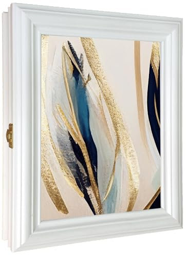 Cer-Plast Armadietto Portachiavi In ​​Legno Con Pannello Portachiavi Organizer Per Chiavi Da Parete Stile Vintage