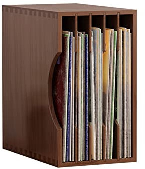 XPYGF565 Schallplattenaufbewahrung Vinyl-Schallplatten-Aufbewahrungsregal, Holz, Schallplattenständer, Aufbewahrungsregal, Wohnzimmer, Zuhause, 33 x 24 x 37 cm, One Color