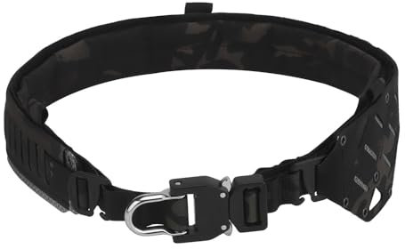 Jungle Leopard Taktischer Gürtel Molle Schnellverschluss Metallschnalle Jagd Kampftraining Gürtel Paintball Airsoft Schießgürtel 2 in 1(BA-34 BCP,M)