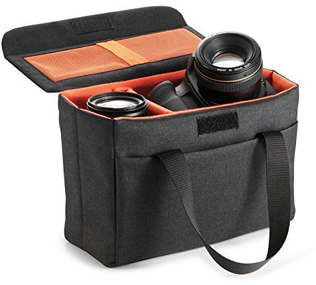 BAIGIO DSLR Custodia Macchina Fotografica Inserto Antiurto Custodia Fotocamera Reflex Borsa Macchina Fotografica Marsupio Fotografico Borsa Fotocamera per Nikon Canon Fuji Olympus Sony, Nero