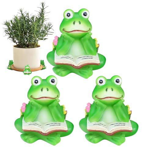 Fleurs d'animaux Pot Feet - Frog Forme Planter Pieds | Ensemble de 3 jardinières décoratives pour la cuisine du jardin | Figure -Pour les jardins à l'extérieur, émecentes de jardinières atives
