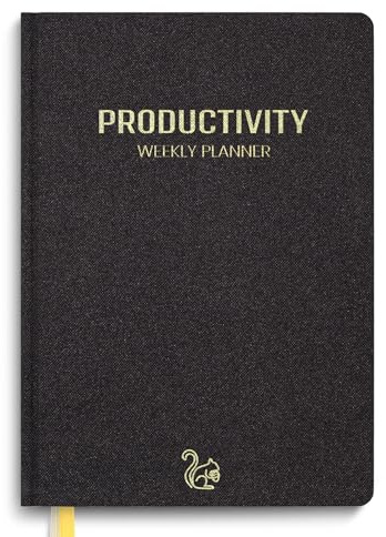 Premium Productivity Planner – Weekly Undated - Luxury Hardcover - 120 GSM Ivory Paper – Weekly & Monthly Review & Planner; Habit Tracking, Goal Setting & Time Management by quirrel.
