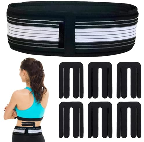 1 Pieza Cinturón para Ciática, Vendaje Ortho Ciática, 6 Tiras de Cinta Kinesiológica, Soporte Cómodo para Pelvis Cintura Espalda Abdomen Cinturón Soporte Cadera, Alivio del Dolor de Cadera Unisex