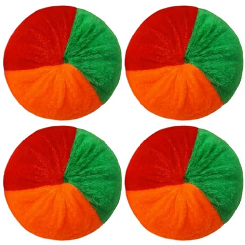 Packool jongleringsbollar set, 4 delar, färgglada, hållbara, mjuka, jongleringsbollar för nybörjare och proffs