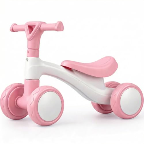 Edibaby, Draisienne Bébé 1 an, Vélo sans Pédales D'équilibre, Jouet, Premier Cadeau Anniversaire Noël, Enfant 10-24 Mois, Léger et Ergonomique (Rose)