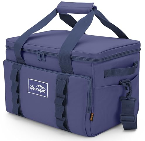 Youngoa Sac Isotherme, 30L Grand Sac Glacière Pliable, Portable Glaciere Souple Isotherme Étanche