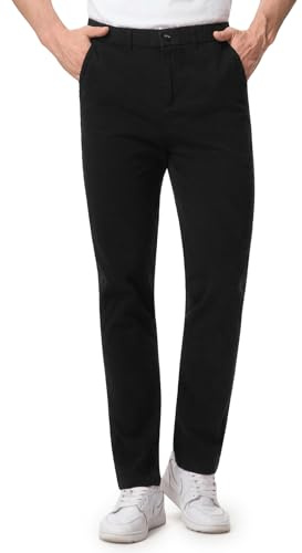 Aureonus Mens Chino Trousers Slim Fit Pants Casual Stretch Casual Trousers with Pockets