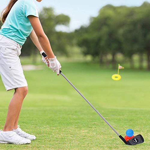 Ejoyous Kids Golf Toy Set, Portable Plastic Mini Children Golf Club Set 10pcs with 3 Clubs 3 Balls 2 Tees 2 Practice Holes for Outdoor Learning Putting Preschool Toddlers (Colorful)