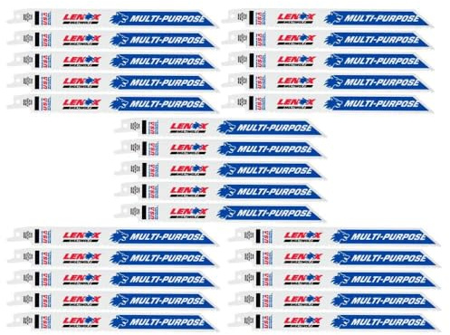 Lenox Tools Bi-Metal Reciprocating Saw Blade, 8-inch, 10 TPI, 25-Pack (20590B810R)