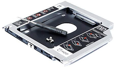 2nd HDD SSD Hard Drive Caddy for Apple MacBook Pro Unibody Late 2011 A1297 17-Inch Laptop MC725LL/A MD311LL/A MC725 MD311, SATA 3 Second Solid Drive Enclosure, DVD SuperDrive Optical Bay Replacement