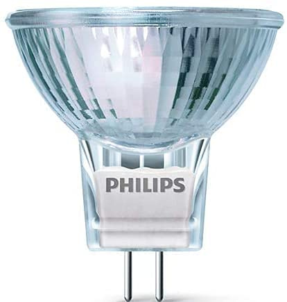 Philips MR11 35 W Halogen Spotlight Bulbs 12V GU4 Bi-Pin Base, Glass Cover, Warm White 3000K Dimmable Reflector Halogen Light Bulb, 4000 Hours Life, 430 Lumens Pack of 4 Bulbs
