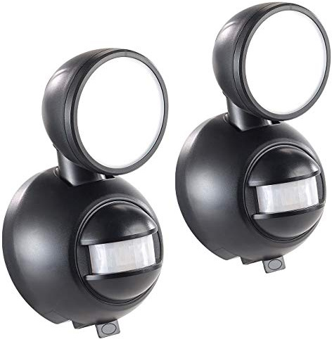 Luminea Lampe Batterie: 2er-Set kabellose LED-Außenleuchten, PIR-Bewegungsmelder, 1 W, 80lm (Licht Bewegungsmelder Batterie, Outdoor, Nachtlicht aussen)