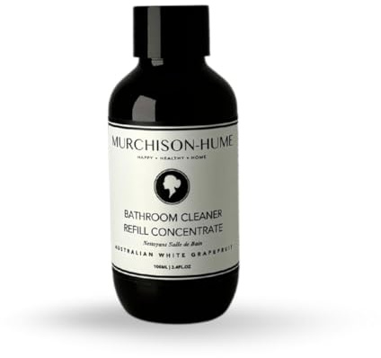 Murchison-Hume Plant-Based, Multi-Surface, Tub and Tile Bathroom Cleaner, Travel-Friendly, Eliminate Odor, Reduce Plastic Waste, Australian White Grapefruit, 3.4oz Refill Concentrate