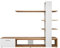 All4All Wohnwand Evo - Wohnzimmermöbel - Schrankwand für Wohnzimmer - Wohnzimmerschrank - Anbauwand mit Regalen - Schrank - Möbel für Wohnzimmer Modern Wotan+Weiß 21