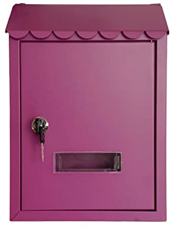 HIZOON Decorations Modern Mailbox With Visual Window White Mailboxes For Outside Locking Mailbox With Key Wall Mail Organizer, Double Door Letter Box