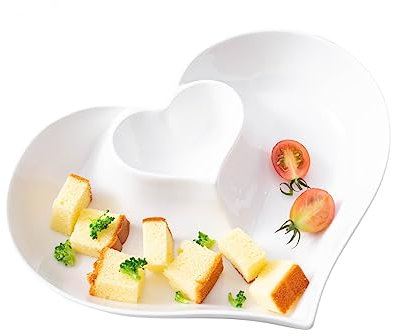 KUNANG Porcelain Chip and Dip Serving Set,Perfect for Chips and Dip, Veggies, Candy, White